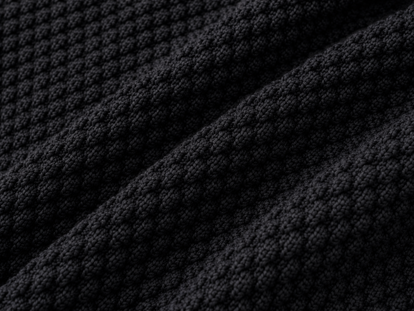 Navy Merino Wool Zip Cardigan
