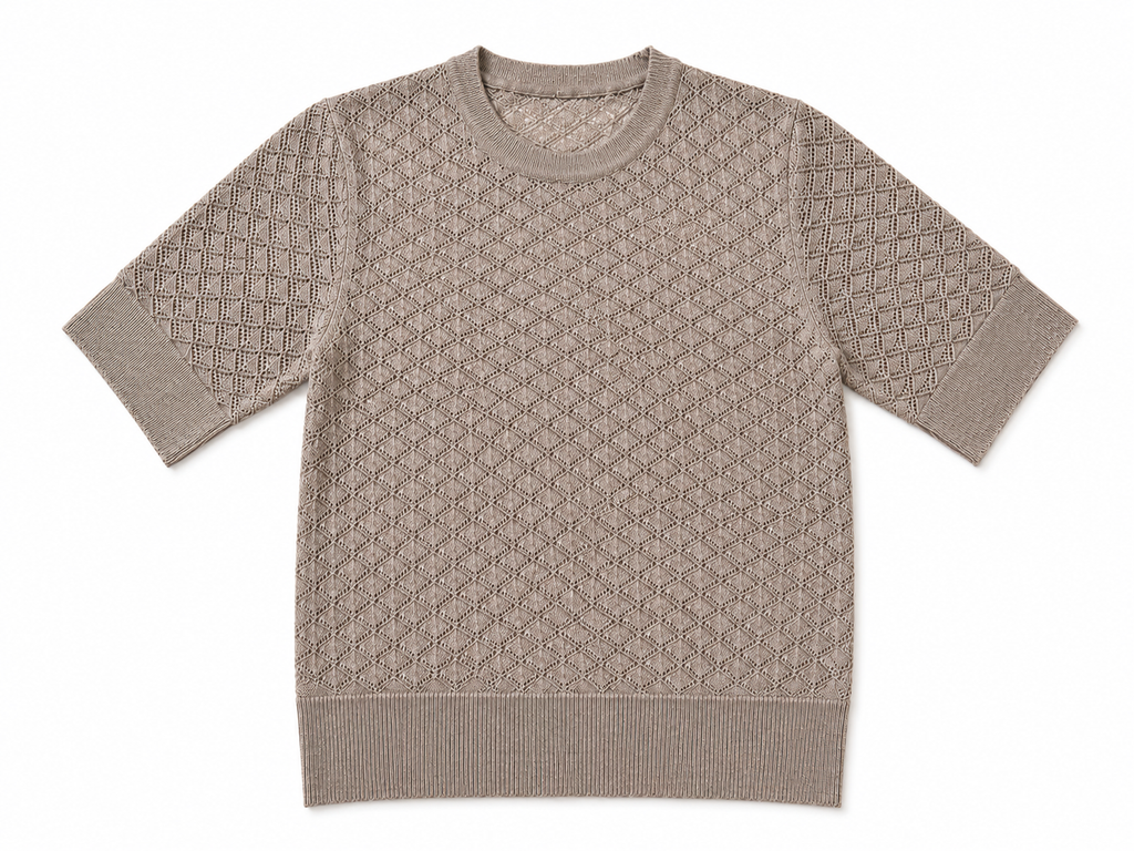 Silk Cashmere Pointelle Knit Top