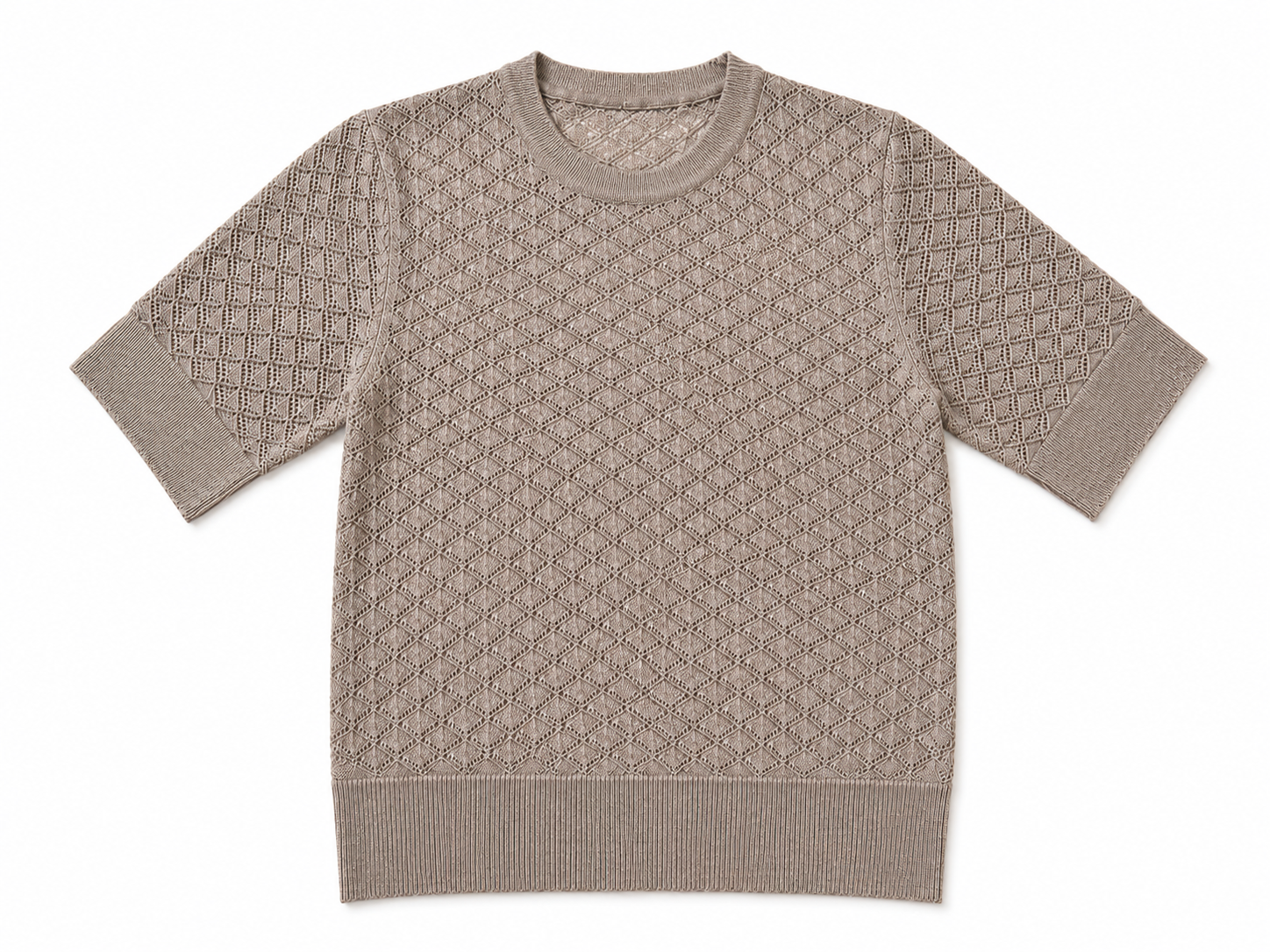 Silk Cashmere Pointelle Knit Top