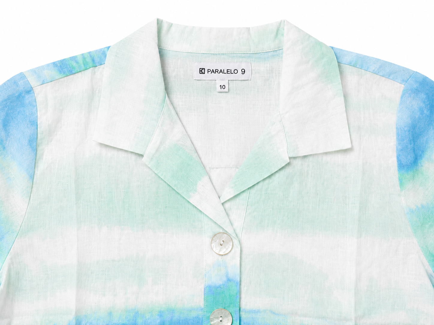 Coastal Watercolour Cotton Shirt