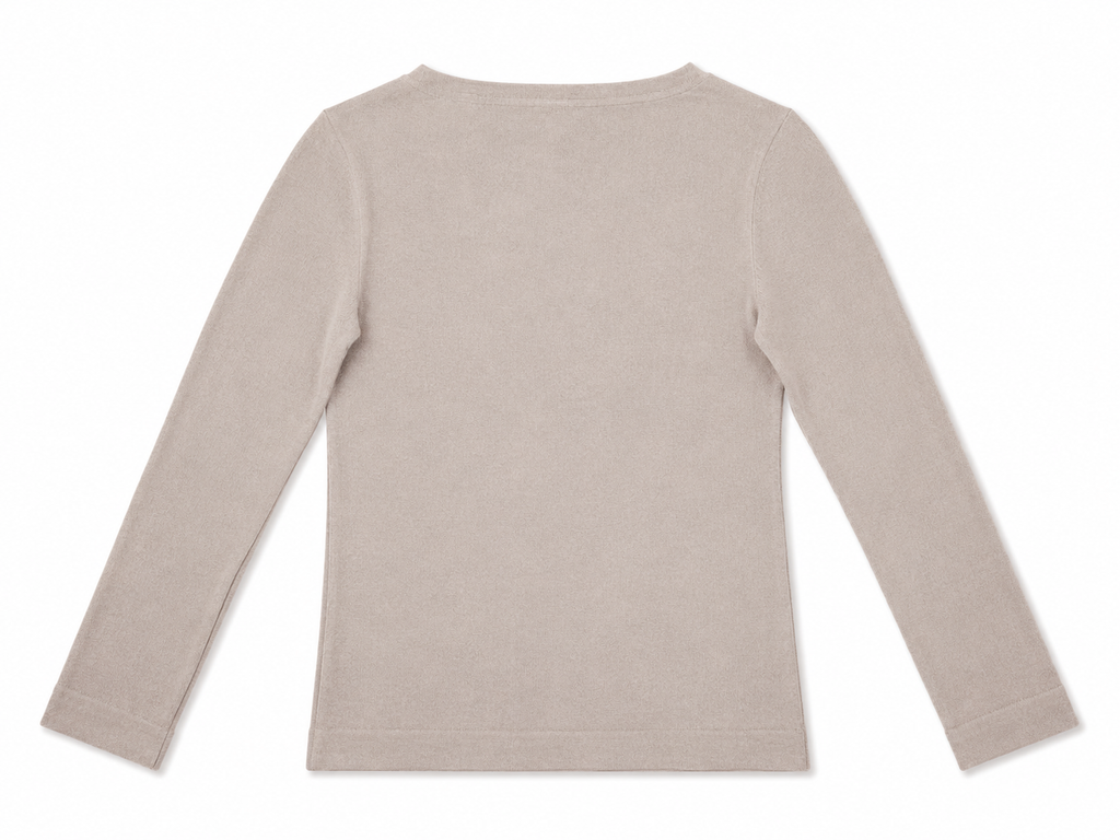 Silk Cashmere Long Sleeve Knit Top