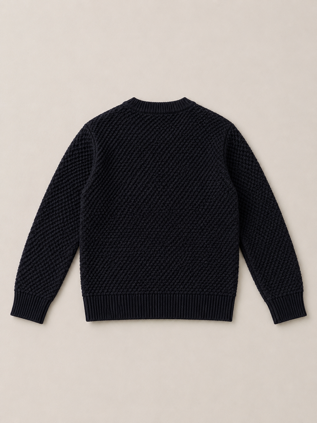 Navy Merino Wool Zip Cardigan