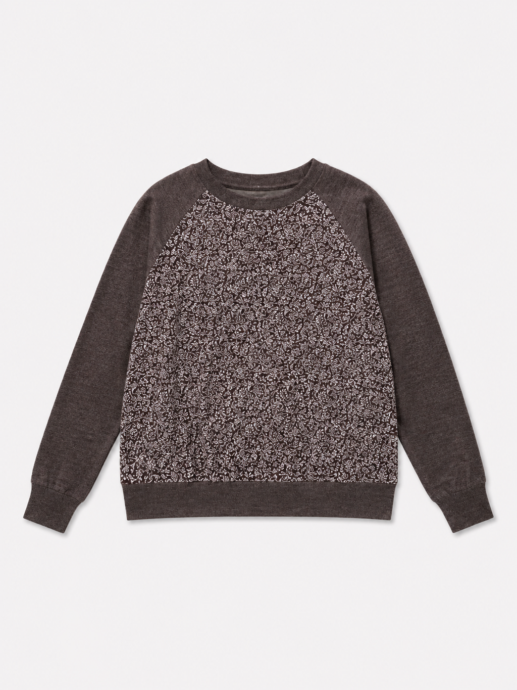 Stenströms 115th Anniversary Merino Wool & Silk Panel Jumper – Mocha Brown