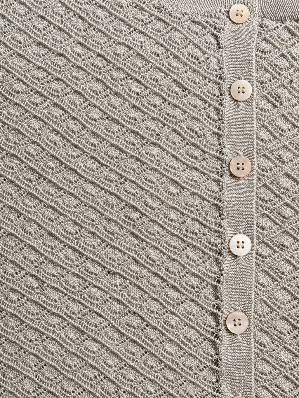 Pointelle Silk Cashmere Cardigan