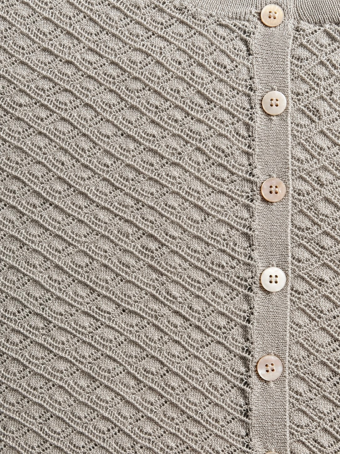 Pointelle Silk Cashmere Cardigan