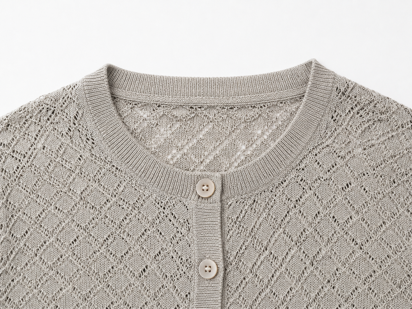Pointelle Silk Cashmere Cardigan