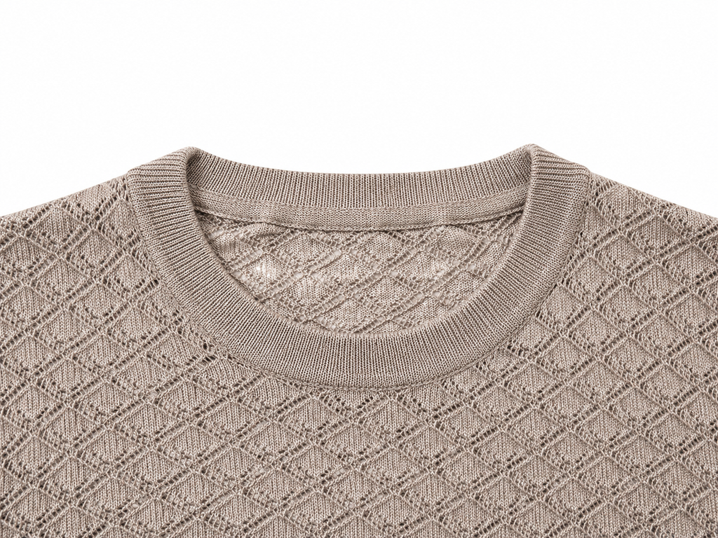 Silk Cashmere Pointelle Knit Top