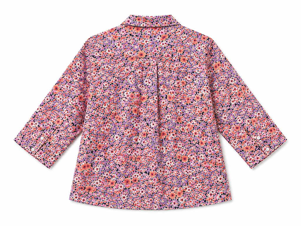 Pink Floral Cotton Shirt