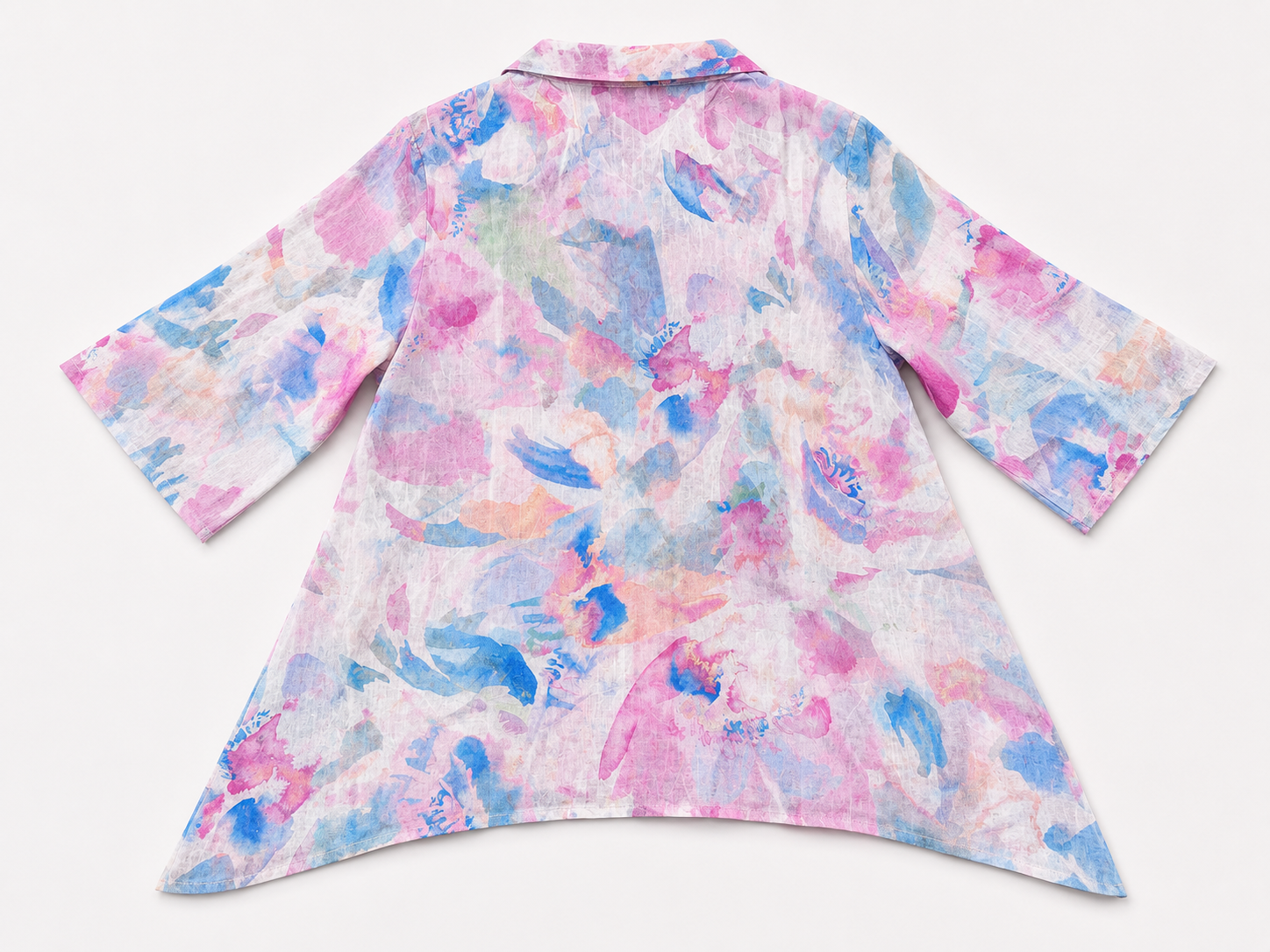 Watercolour Print Cotton Shirt
