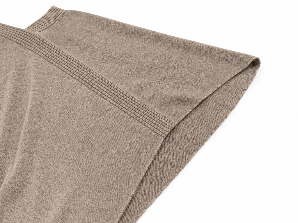 Taupe Silk Cashmere Diamond Wrap