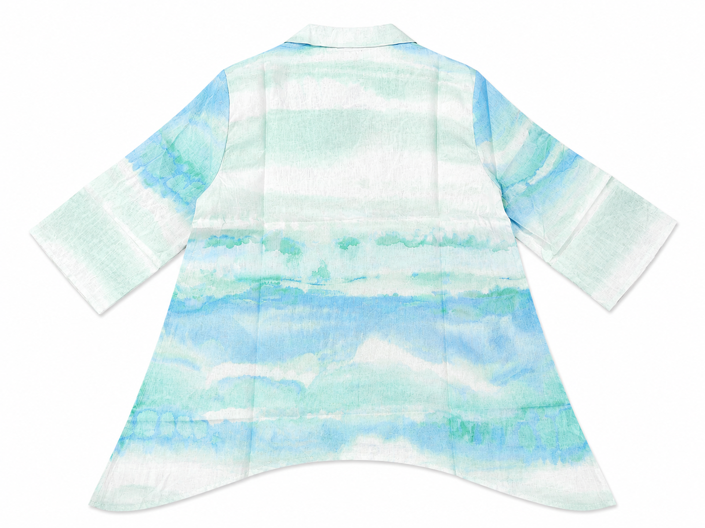 Coastal Watercolour Cotton Shirt