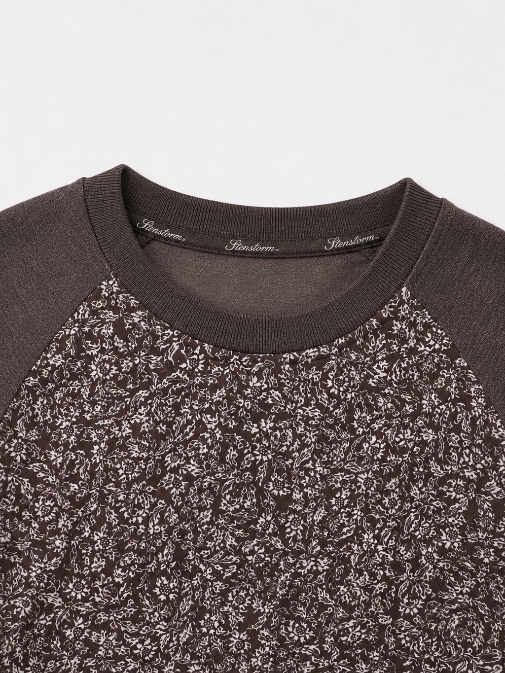 Stenströms 115th Anniversary Merino Wool & Silk Panel Jumper – Mocha Brown