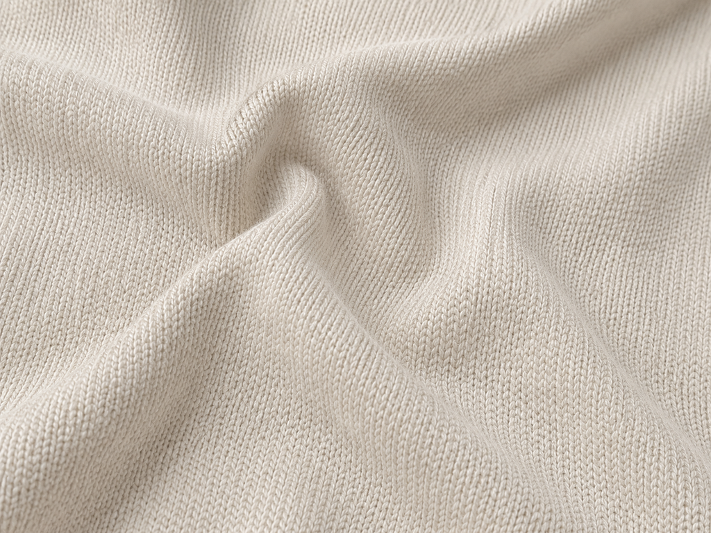 Ivory Merino Wool Crew Neck Sweater