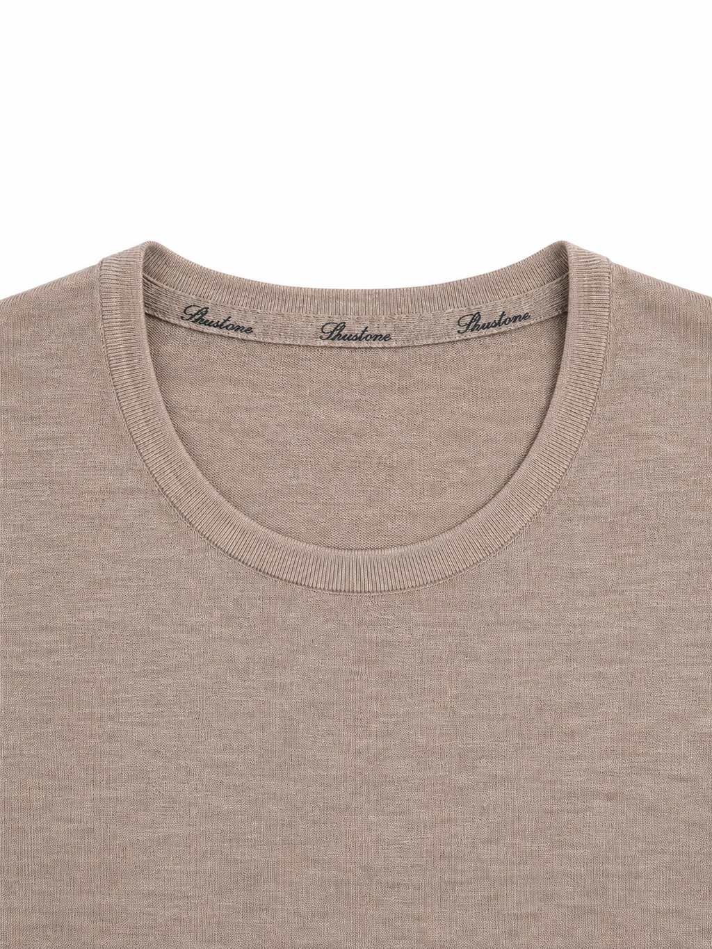 Merino Wool Short Sleeve Knit — Taupe