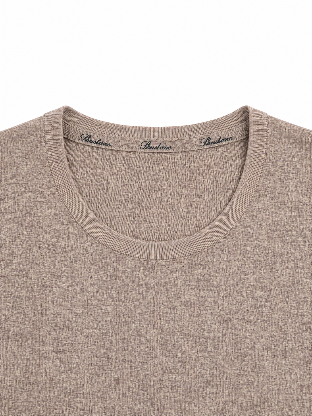 Merino Wool Short Sleeve Knit — Taupe